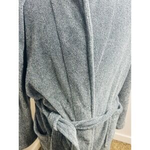 Majestic International Bathrobe Mens ML Grey Excellent Plush Terry Cloth Robe